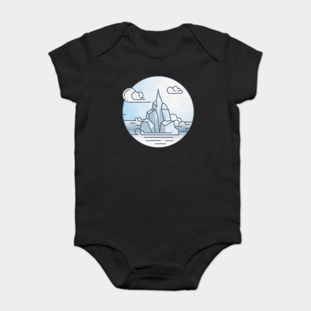 Ice mountain landscape Baby Bodysuit by juliusllopis